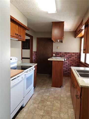 Kitchen on front of home