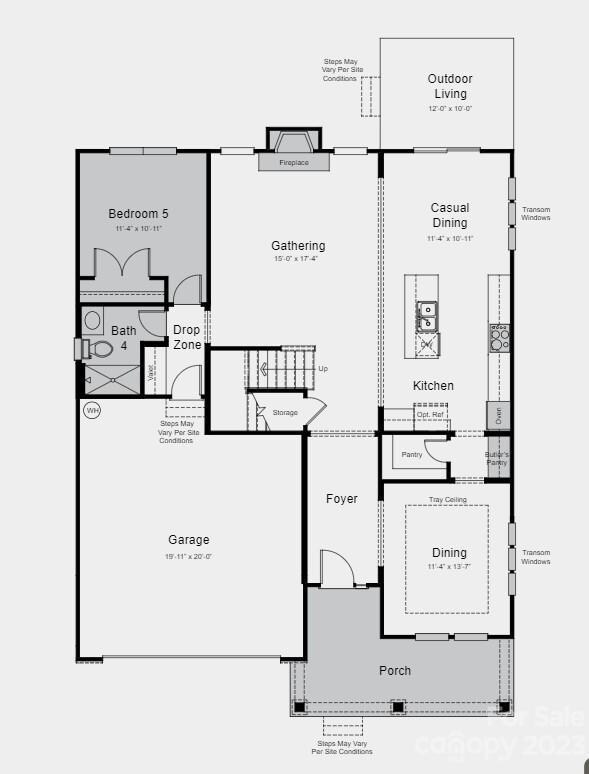 Structural options include: tray ceilings, first floor guest suite with shower, additional windows, tankless water heater, expansive shower, and fireplace.