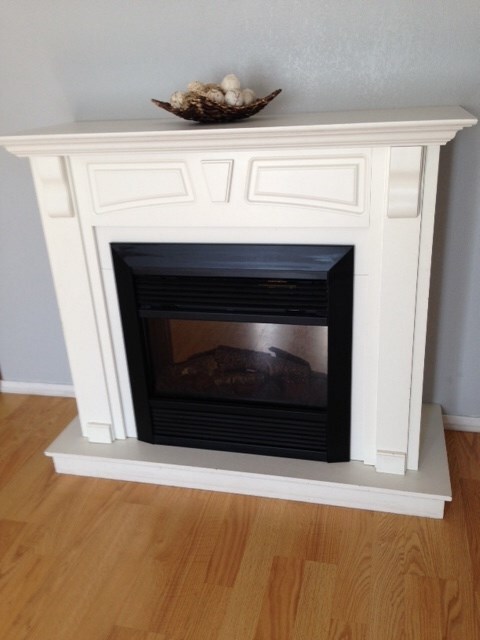 Electric spark lights this fireplace for atmospher