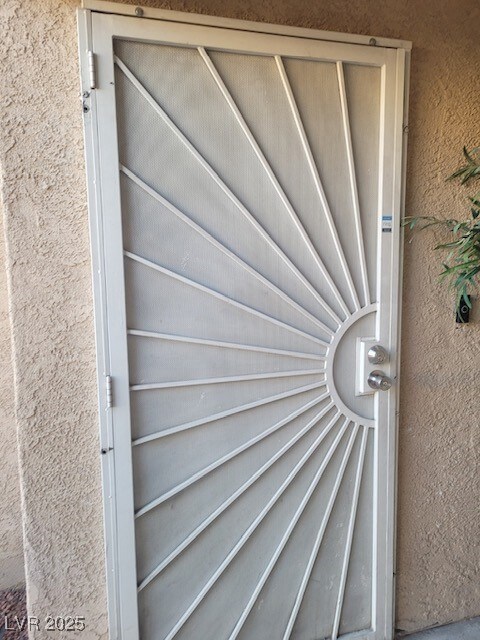 Exterior view of stucco siding