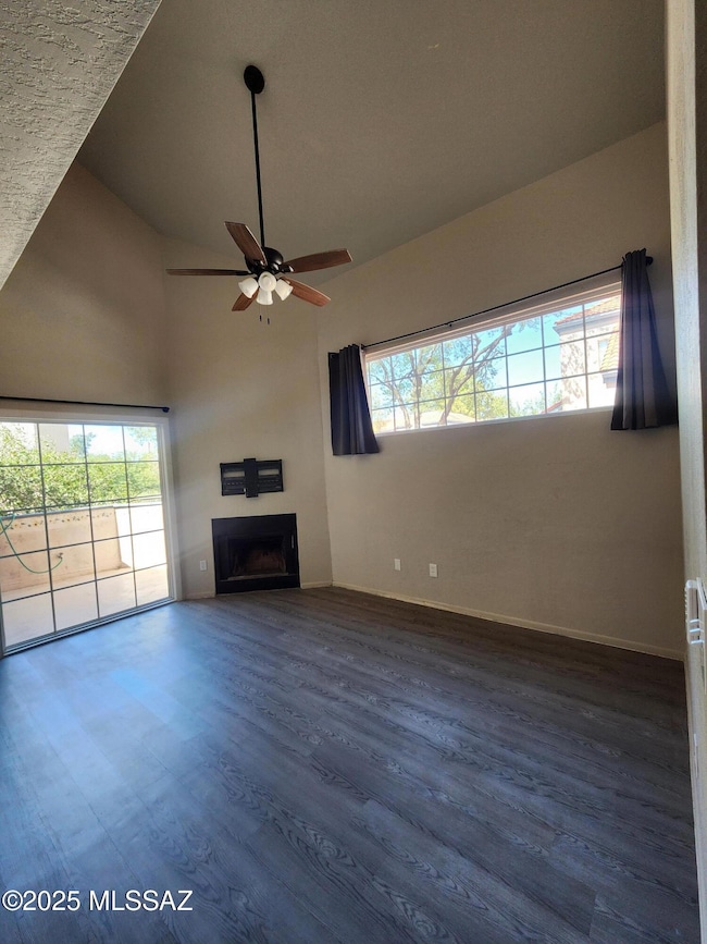 family room w. cozy fireplace