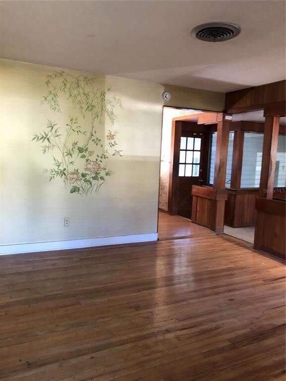 Real Hardwood floors in living Room.