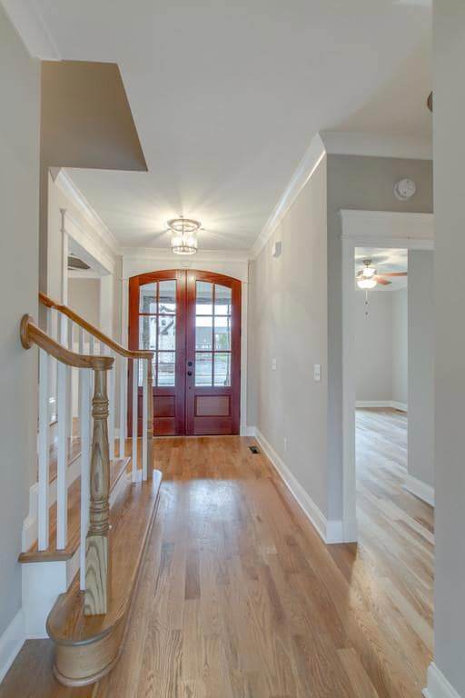 Weathered Oak/Sand & Finish HW floors throughout main level, HW stairs, and HW lhall upstairs.