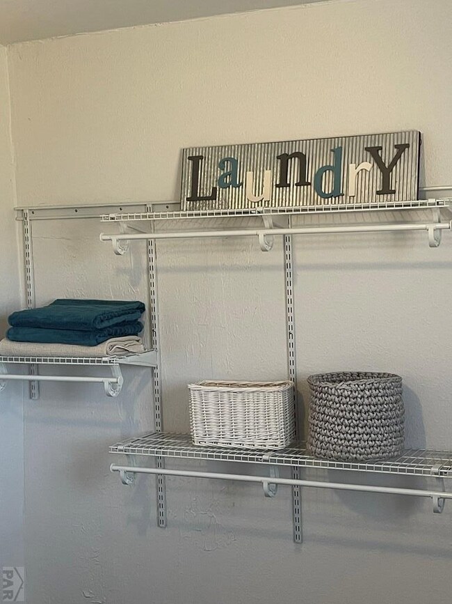 Newly installed Elfa storage system