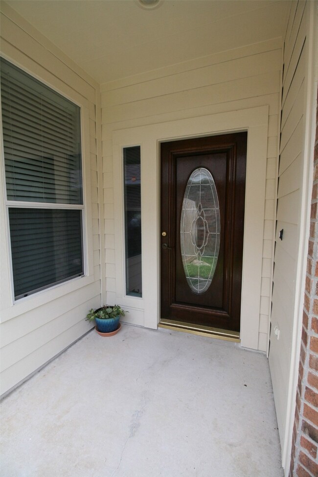 Beautiful Wood door with oval glass