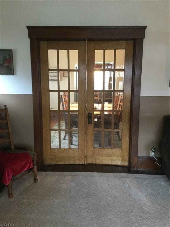 French doors leading from the great room into the 