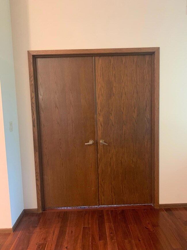 French doors into master bed