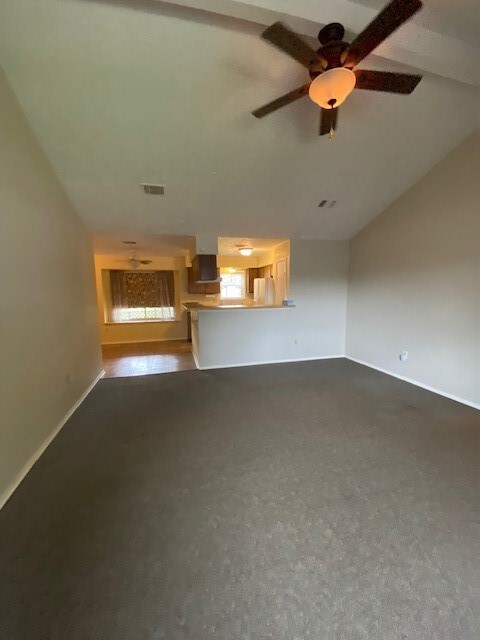 Vaulted living room ceiling