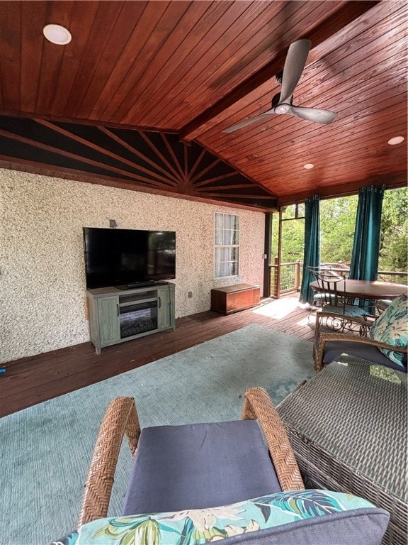 Breezy and private covered deck