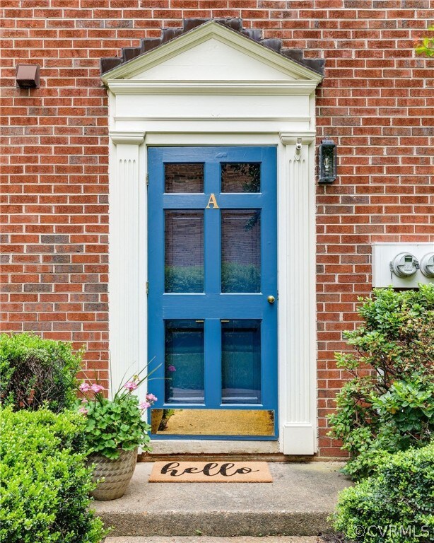Classic pediment over pretty front door