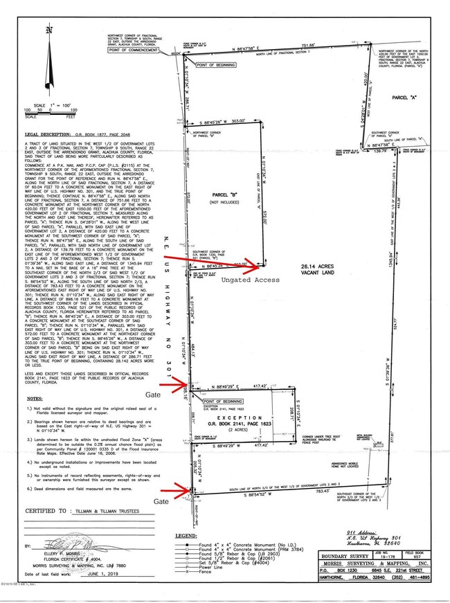 2019-BOUNDARY SURVEY - NE US HIGHWAY 301