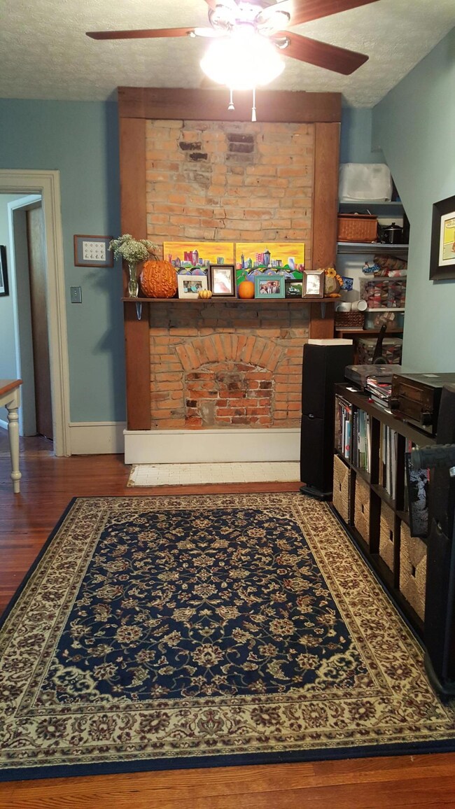 down dining fireplace