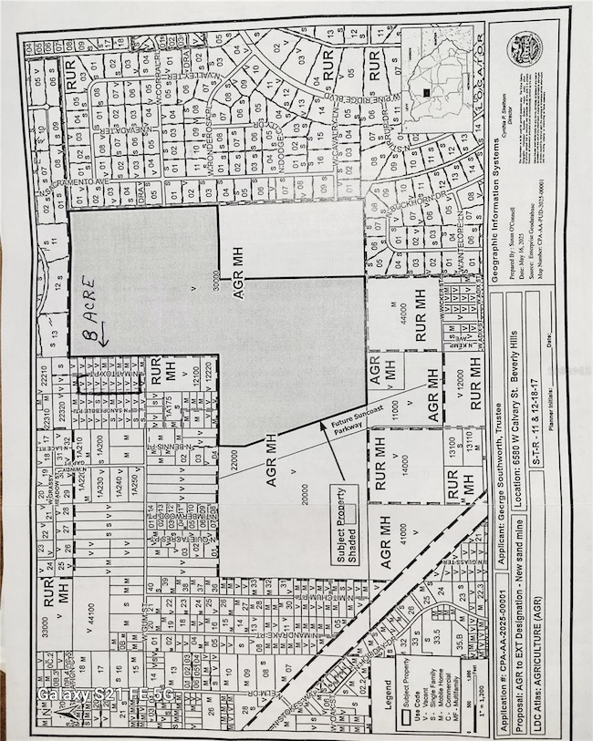 Proposed plan for the Suncoast Parkway. Just 1/4 miles away