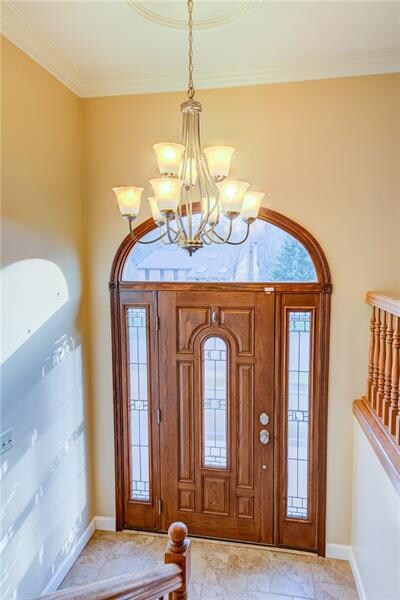 2 story ceramic tile entry