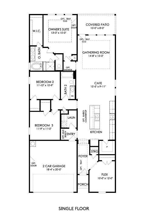 Floor plan - Pulte, Foxhole-B 
