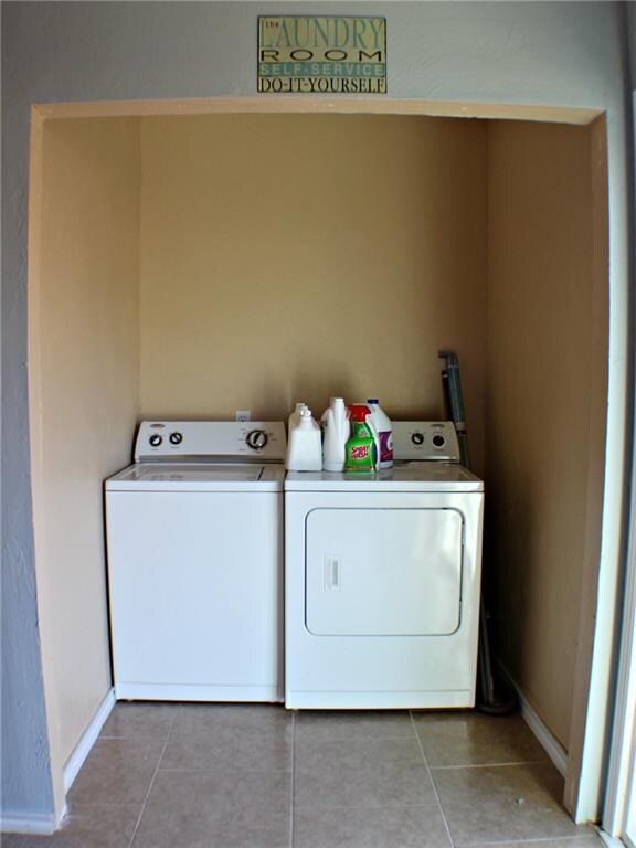 Laundry nook off of kitchen.