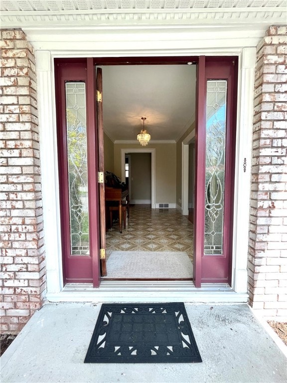 Front portico entry