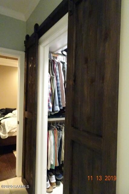 barn doors at master closet