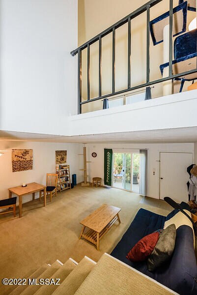 Stairs looking down to living room Unit