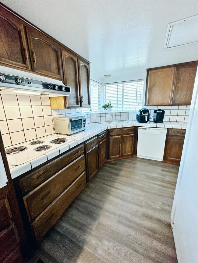 Large kitchen with plenty of storage.