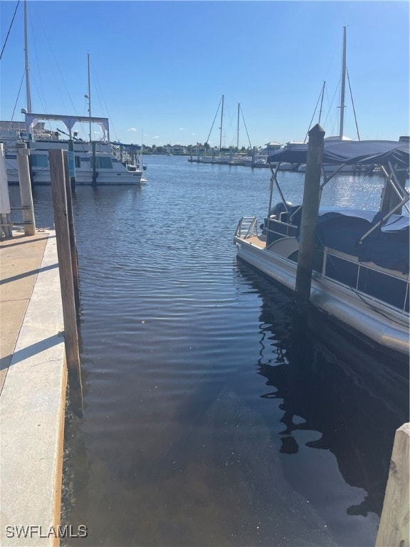 Dock with a water view