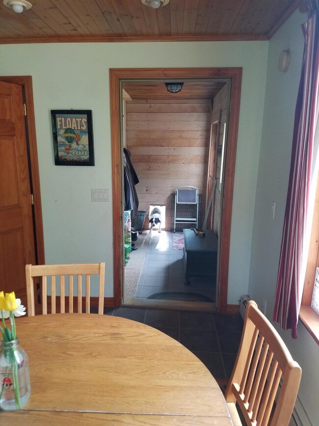 Mudroom with dog entering