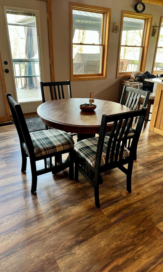 Ample room for kitchen dining