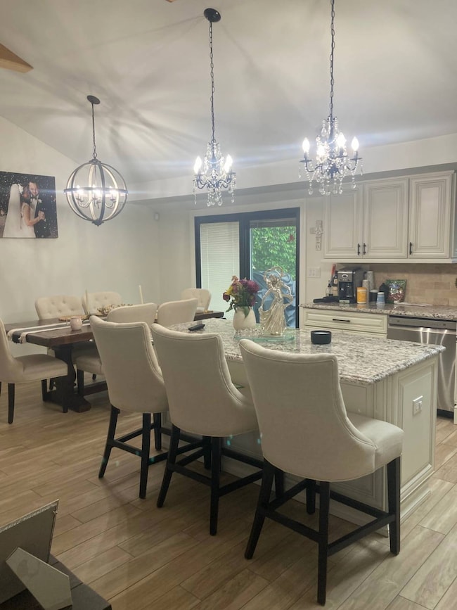 Formal dining room next to Island