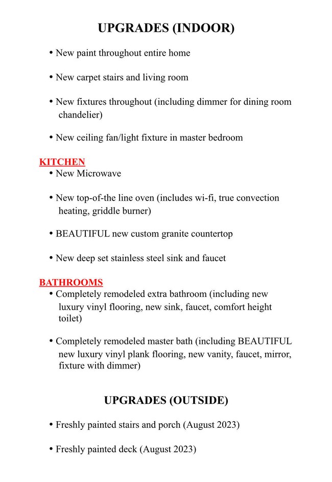 Updates list