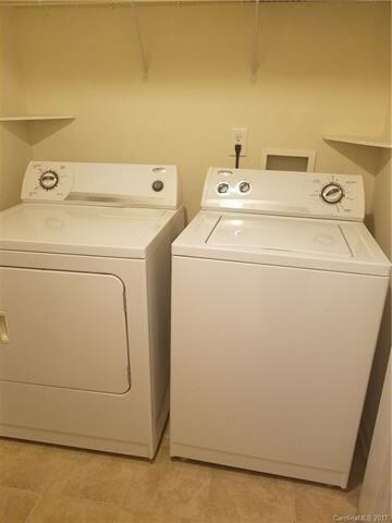 laundry closet, located to right, if entering from