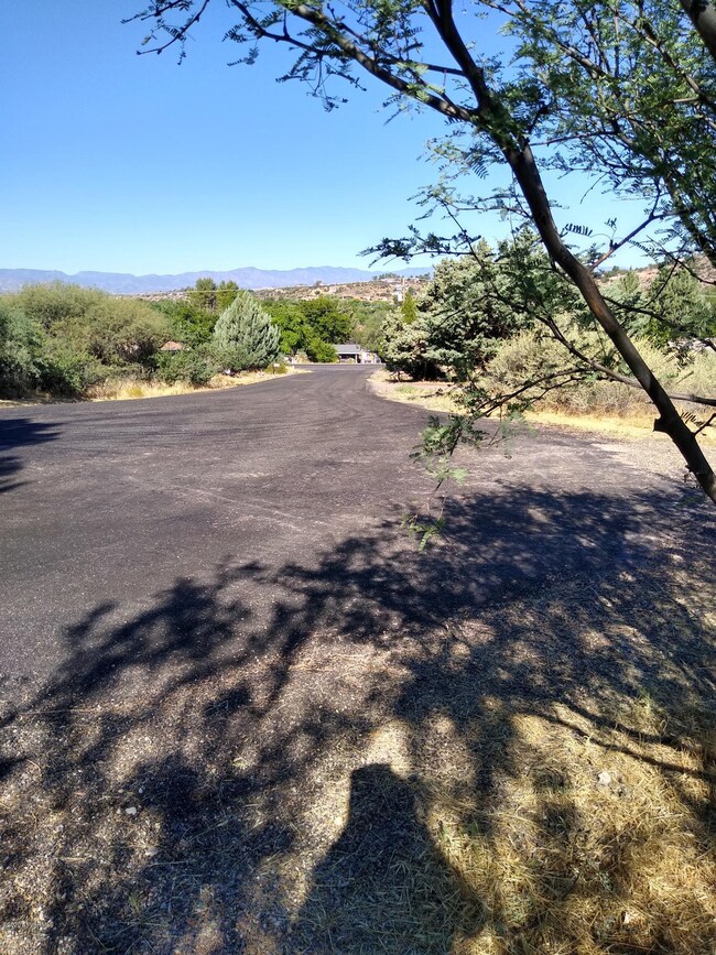 View from land to road