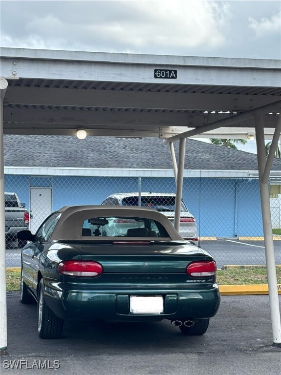 Covered parking spot