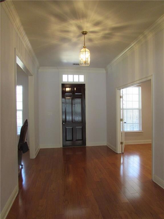 The front foyer opens to the Living room/office, d