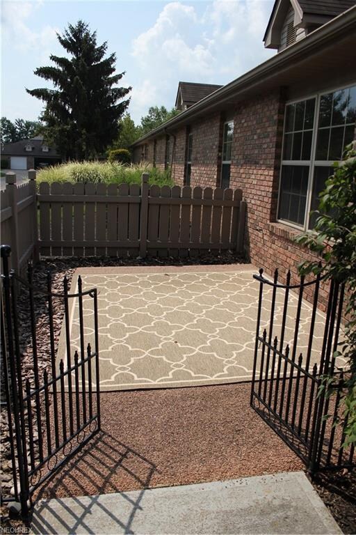 Fenced in patio