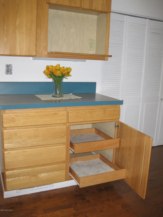 Microwave space on wall cabinet