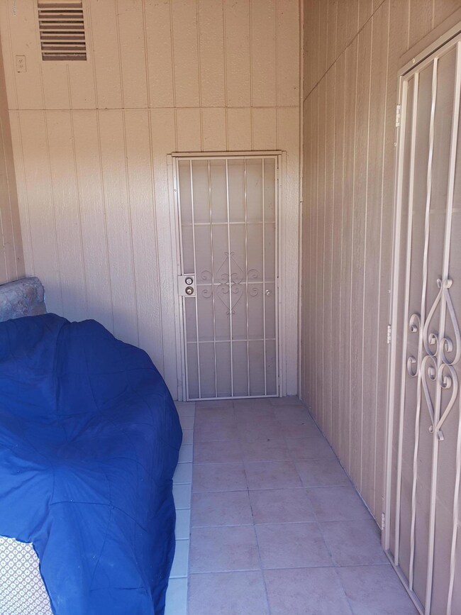 ENTRANCE TO WORK SHOP AND GARAGE
