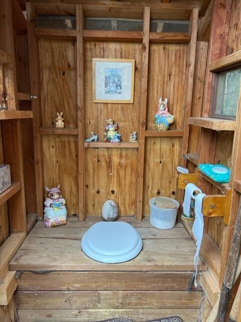 inside outhouse
