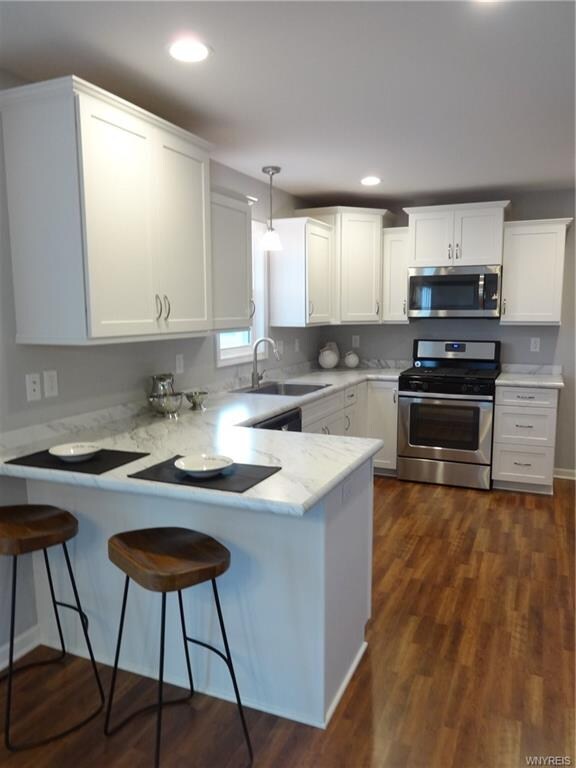 Many upgrades, in this beautiful all white cabinet