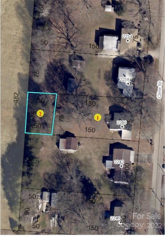 Blue box is the additional parcel being sold with the home