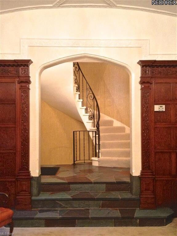 View from the living room of the dramatic curved s