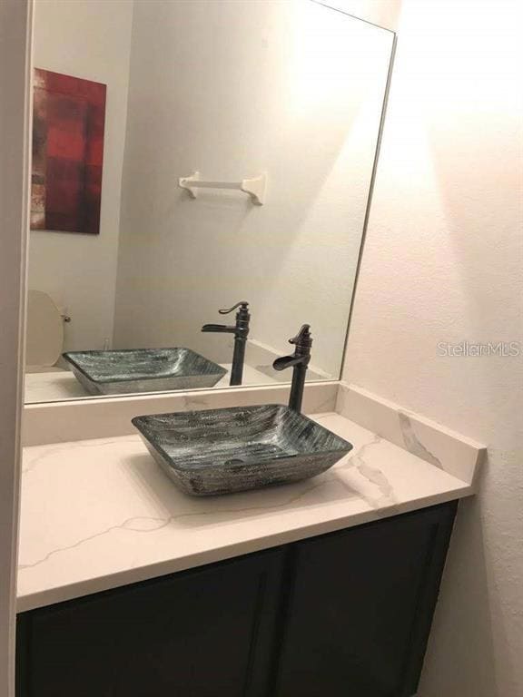 1st floor half bath vanity