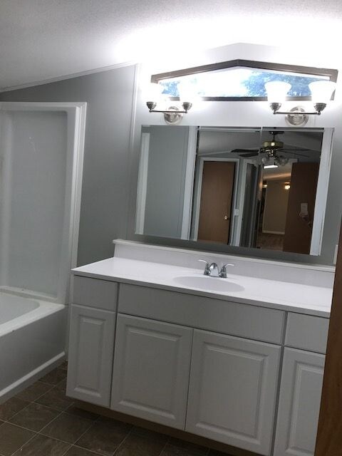 This new vanity, medicine check, light fixtures , 
