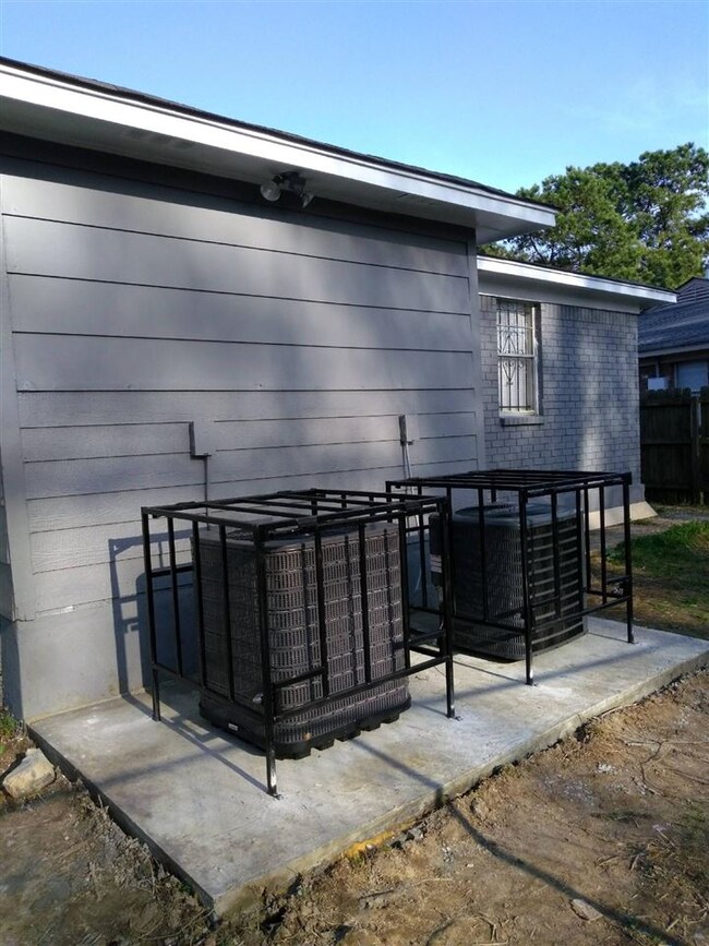 New air conditioning units and security cages