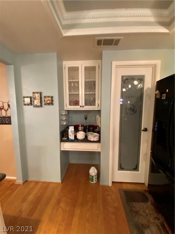 Pantry with upgraded door
