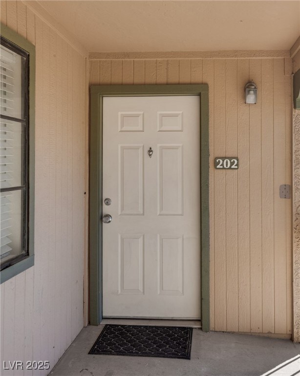 View of exterior entry
