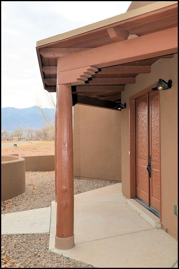View from front courtyard