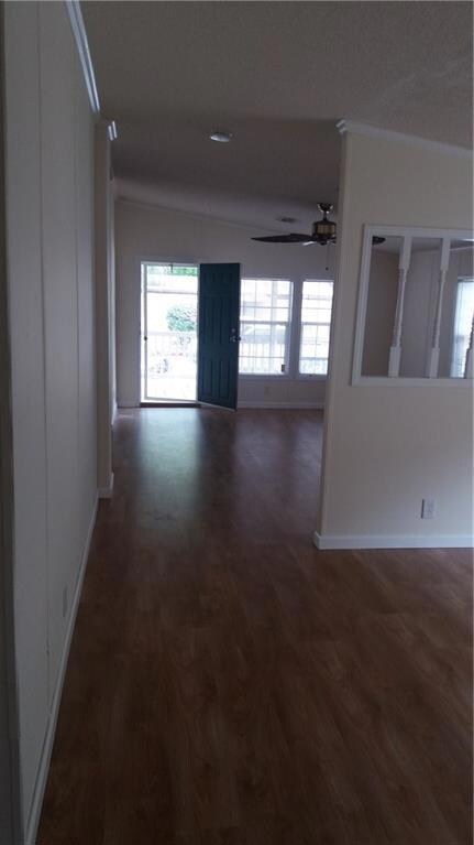 BUILT IN DESK TOWARDS KITCHEN AREA