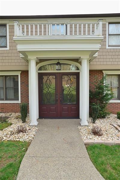 The home has been updated with a stunning pillared