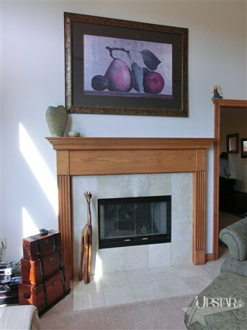 The great room fireplace