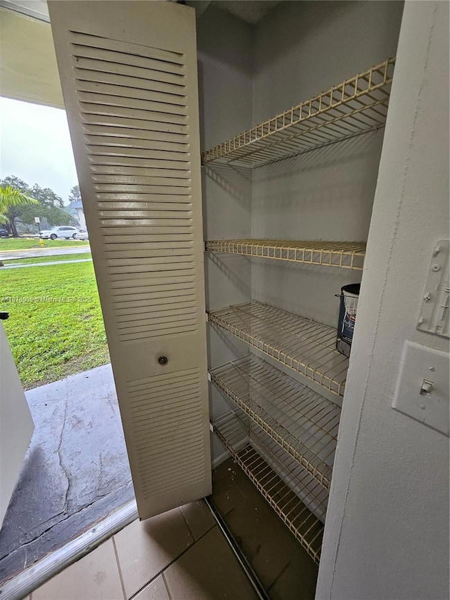 large closet at the entrance